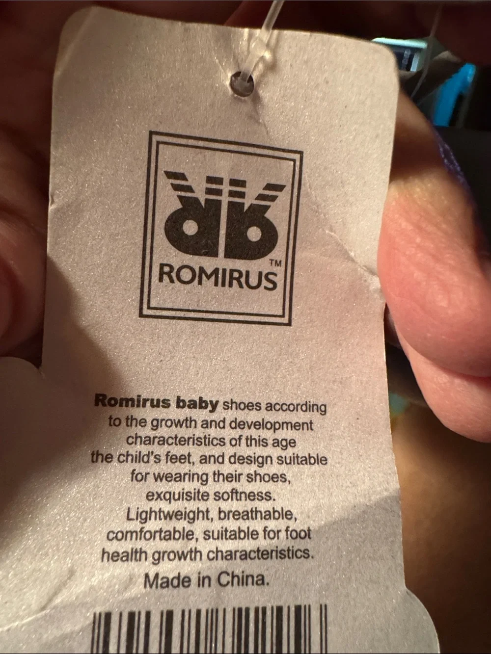 NWT - Romirus Infant Gray Moccasins.  Sz 1 (0-6 mo)